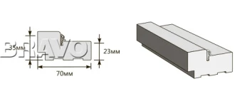 Коробка 2100*70*35 (п) Ф-22 (БелДуб) для мод.Рондо