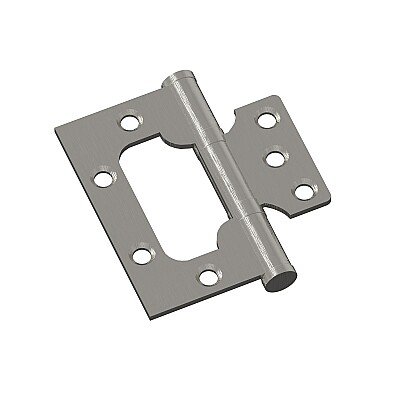 Петля без врезки стальная 2ВВ 75*63*2,5 (универс.) (цвет МатНикель)