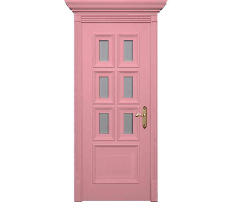 Дверь межкомнатная со стеклом Неаполь ДО1 магнолия