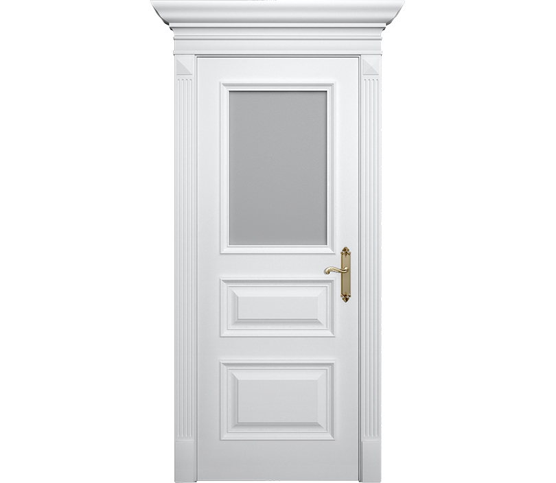 Дверь межкомнатная со стеклом Палермо ДО3 с патиной