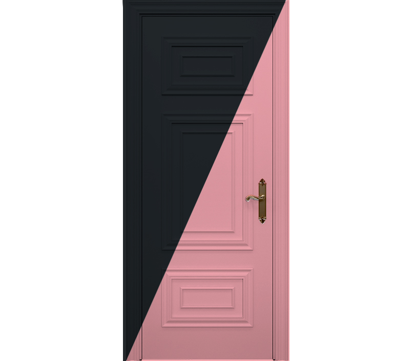 Дверь межкомнатная глухая двухцветная Каталина ДГ5