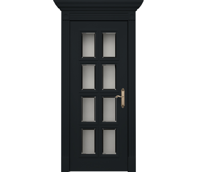 Дверь межкомнатная со стеклом Монца ДО1 черная