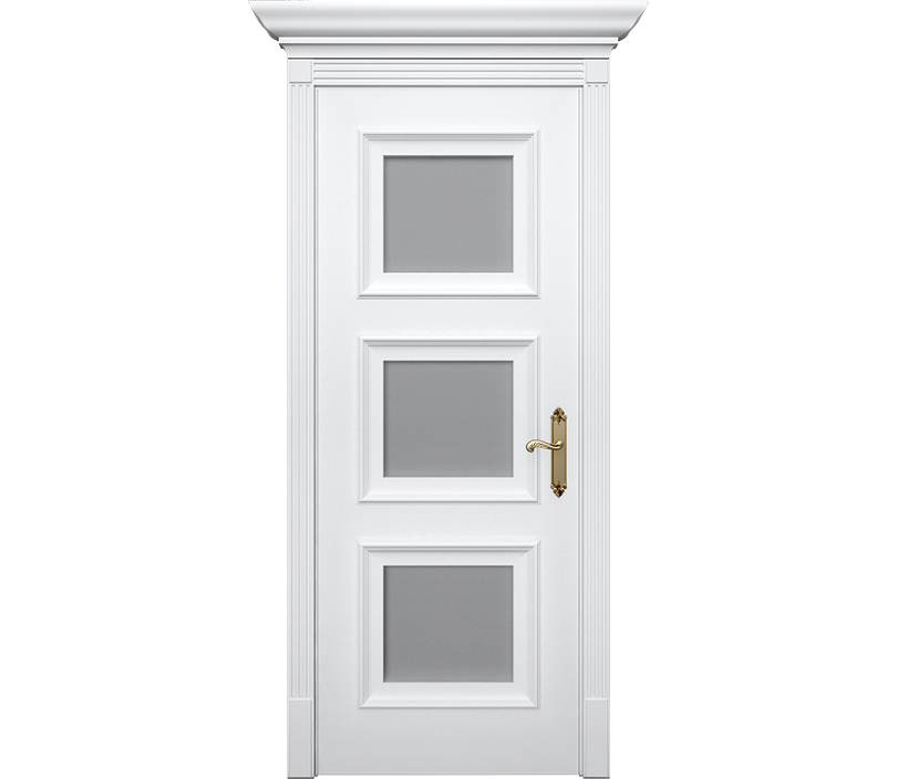 Дверь межкомнатная со стеклом Неаполь ДО6 с патиной