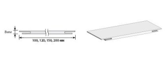 Добор "Т" 2070*100*8 White Silk (порталы)