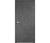 Влагостойкая дверь экошпон EtaDoor глухая одностворчатая Бетон антрацит