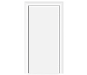 Влагостойкая дверь ПВХ EtaDoor глухая белая маятниковая одностворчатая с ПВХ кромкой